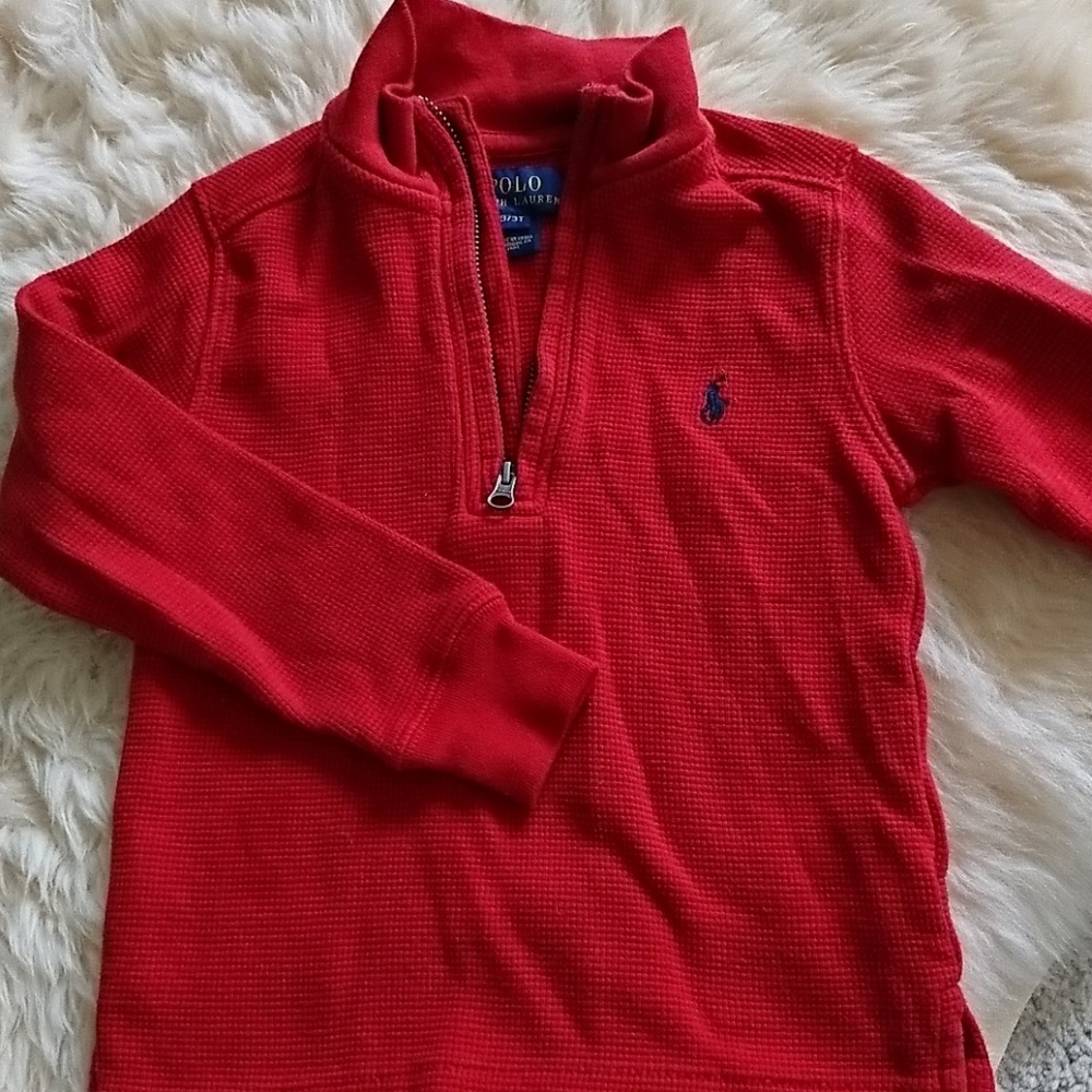 Long sleeve half zip sweat shirt